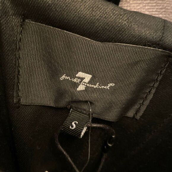 7 For All Mankind Women's Coated Flare Sexy  Stretchy Jumpsuit Size S NWT $398 - Picture 7 of 9